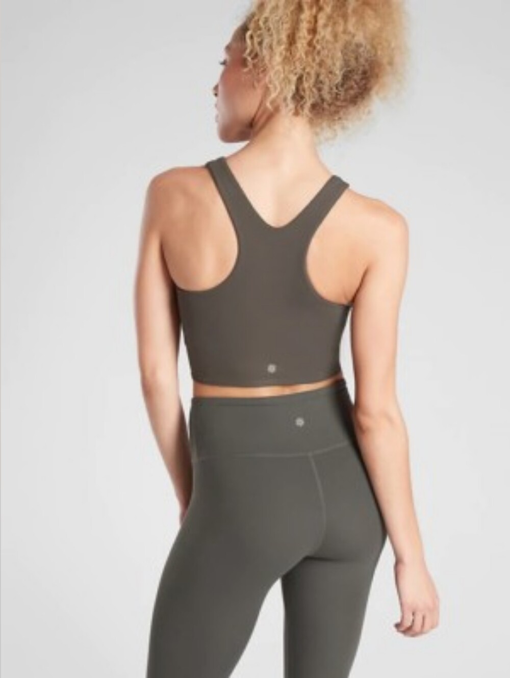Athleta Conscious Crop Top In Arbor Olive Size Medium - Picture 2 of 6